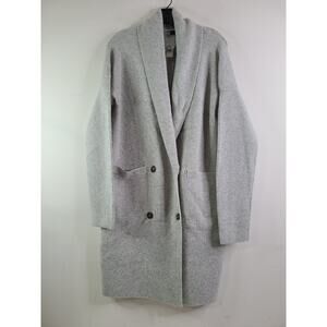 J.Crew Oversized Double-breasted wool-blend gray coat cardigan size XS